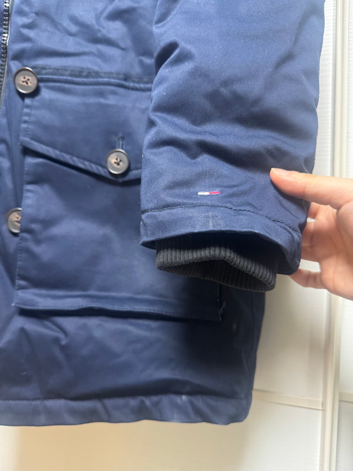 타미힐피거데님 다운패딩 s 후드없음 상품이미지5