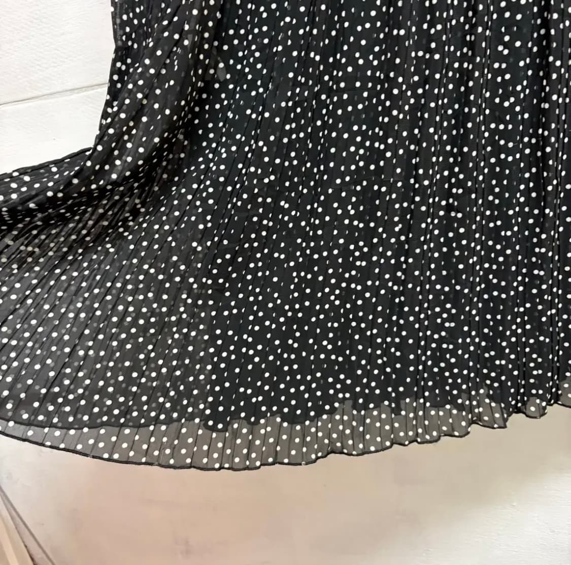 도트 플리츠 키치 괴짜 리버서블 롱 스커트 JPN 상품이미지3