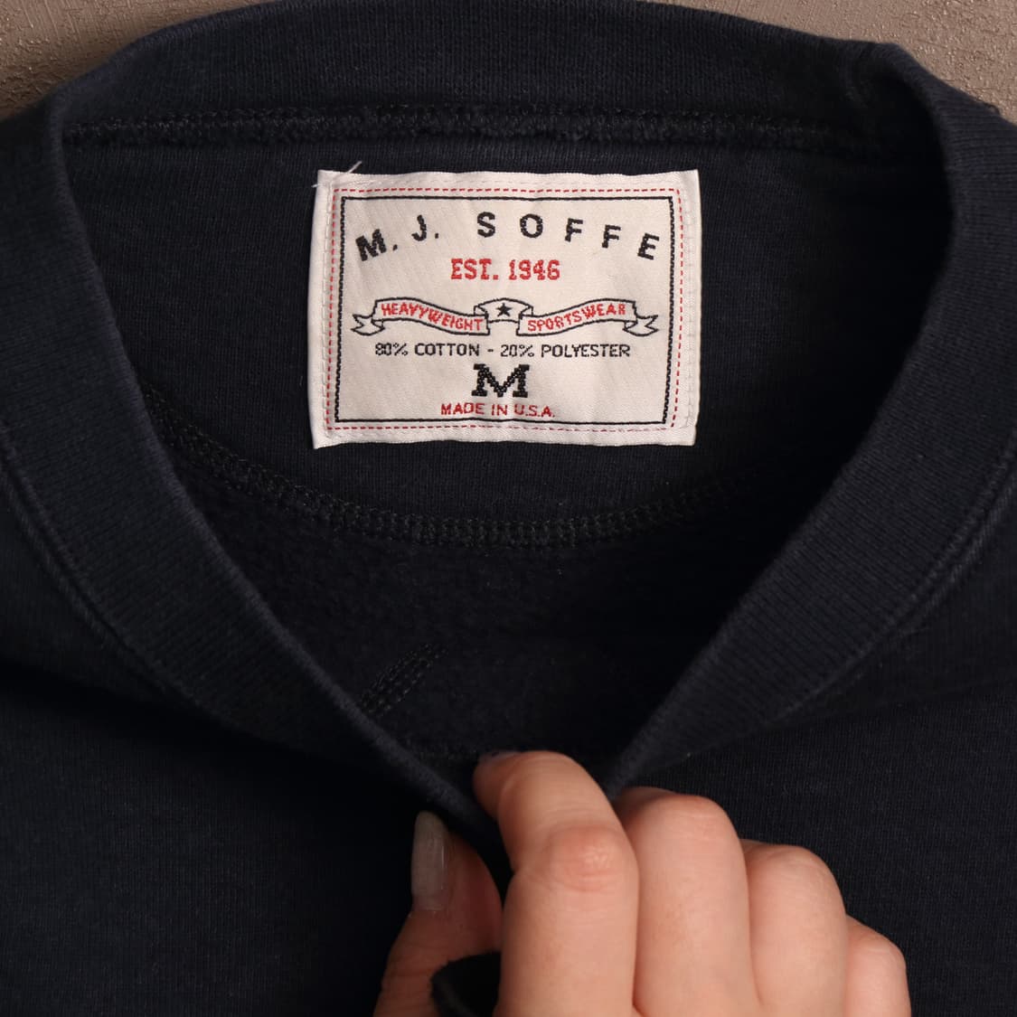 90's USA M.J. Soffe 자수 스웻셔츠 A1430 상품이미지3