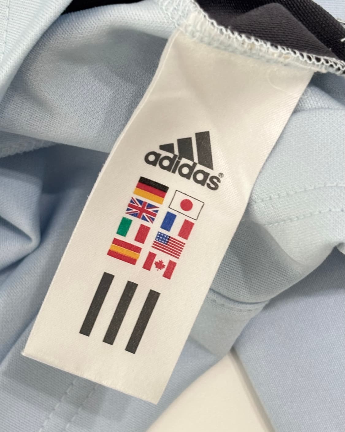 Adidas 아디다스 오리지널로고 베이비블루 우먼 세미크롭 트랙탑  상품이미지5