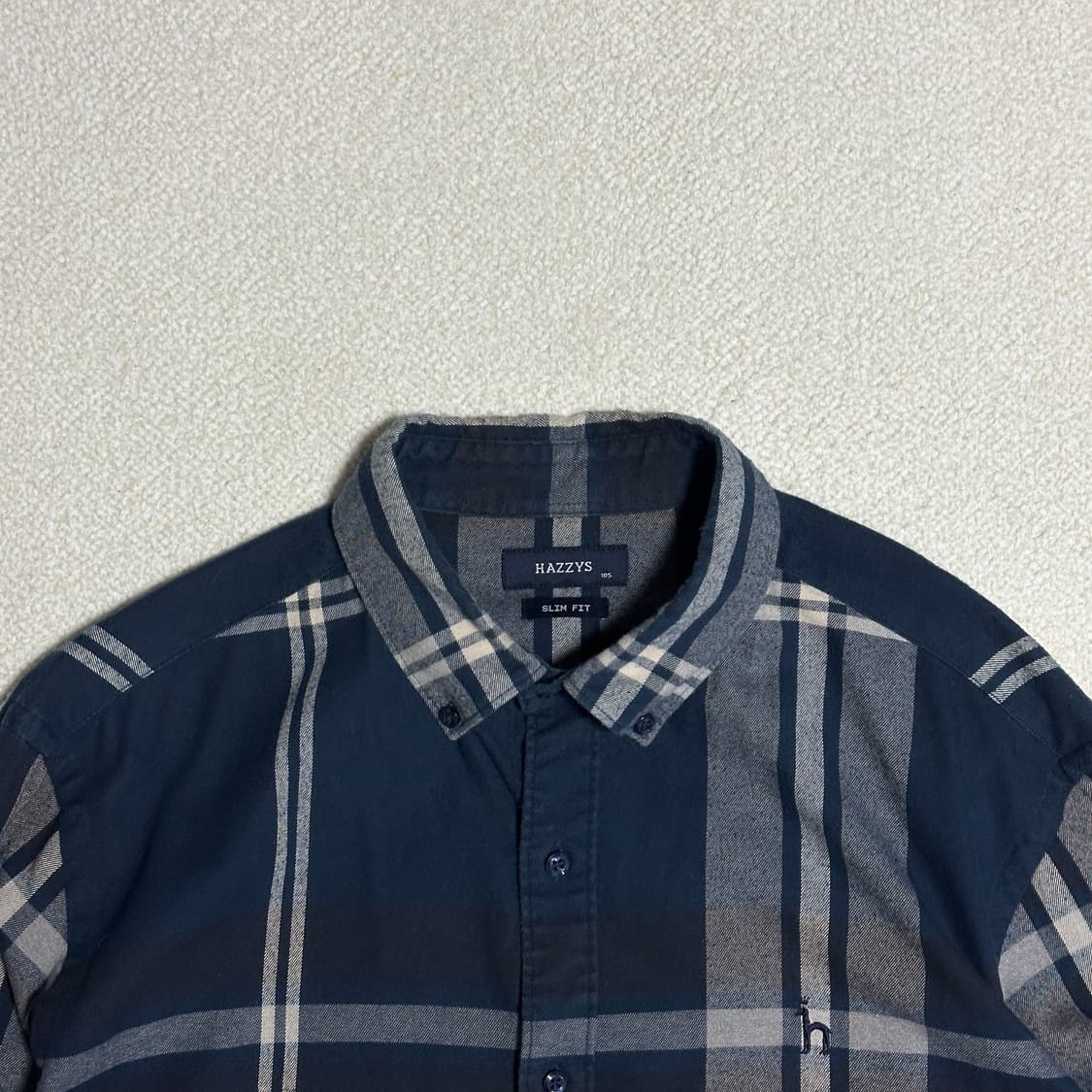 헤지스 슬림핏 체크 긴팔 셔츠 상품이미지5