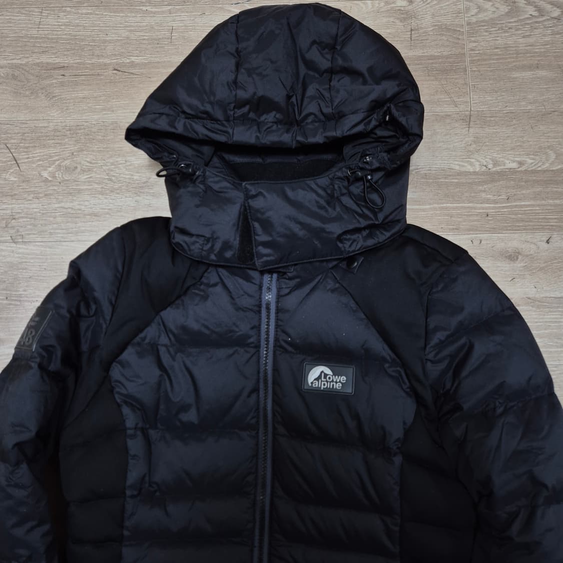 로우알파인 박스로고 여성 덕다운 후드 롱패딩 S(90) 상품이미지2