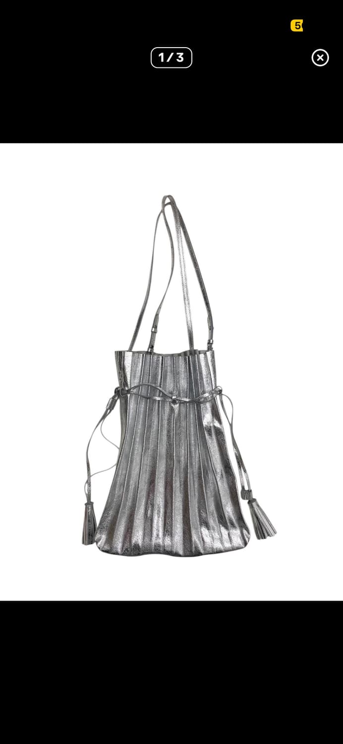 조셉앤스테이시 크로스백 실버 복조리 플리츠 테슬백 상품이미지1