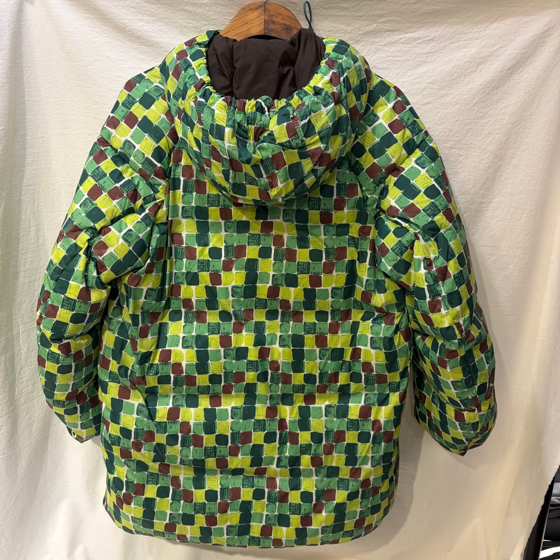 유니클로 X 마르니 체크 패턴 후드 패딩 점퍼 상품이미지7