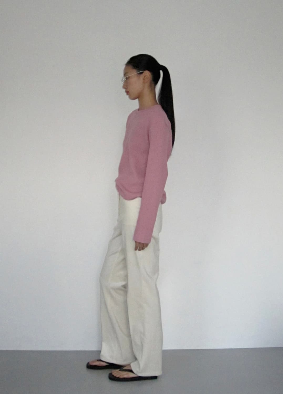 포니테일 코듀로이 팬츠 (화이트 펄) 상품이미지2