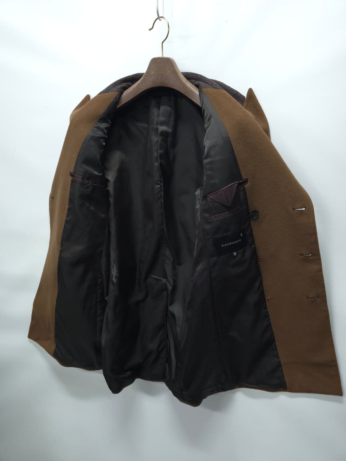 지오송지오 모직 배색 더블코트 (남성95~100) 상품이미지3