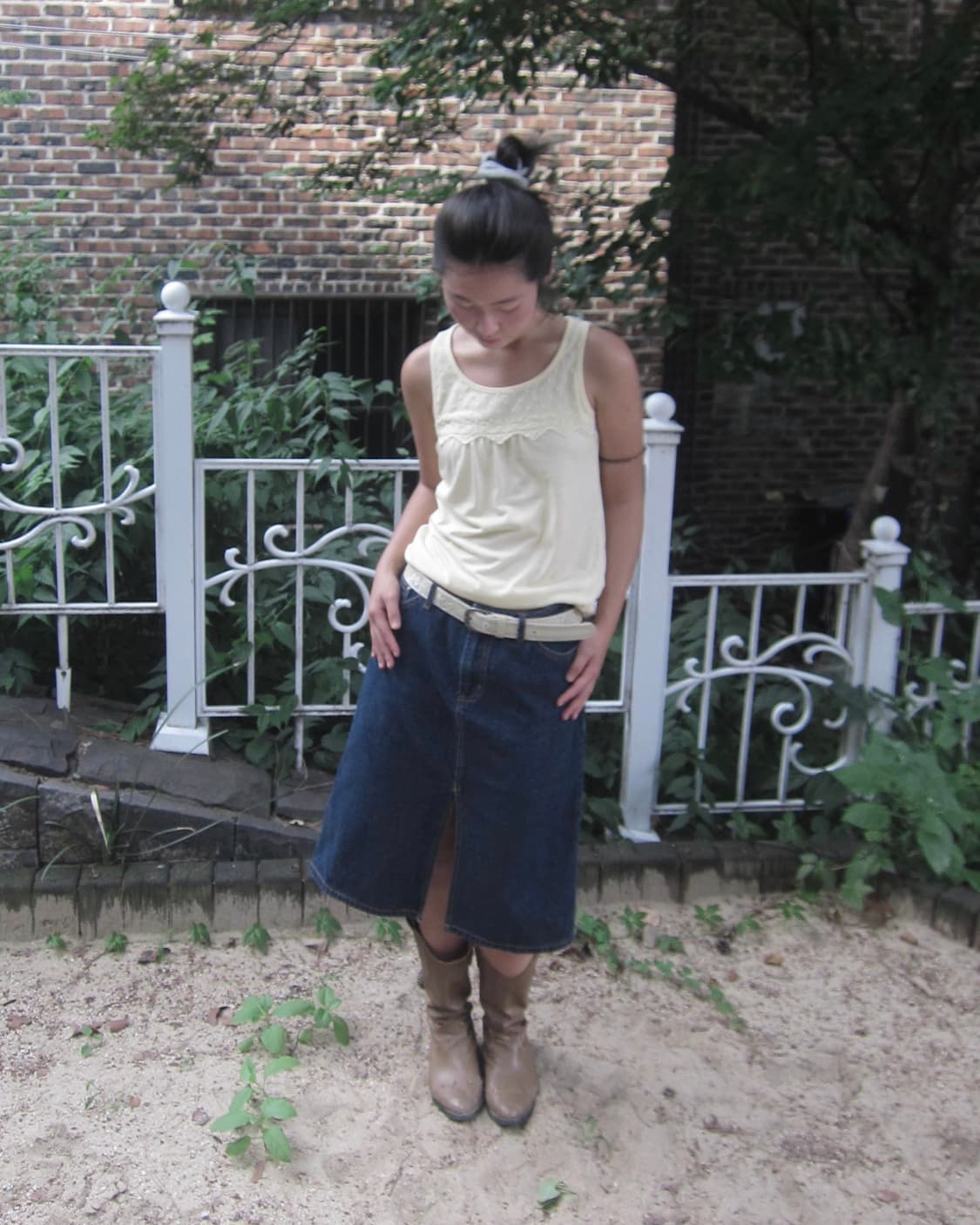 vintage denim midi skirt 상품이미지7