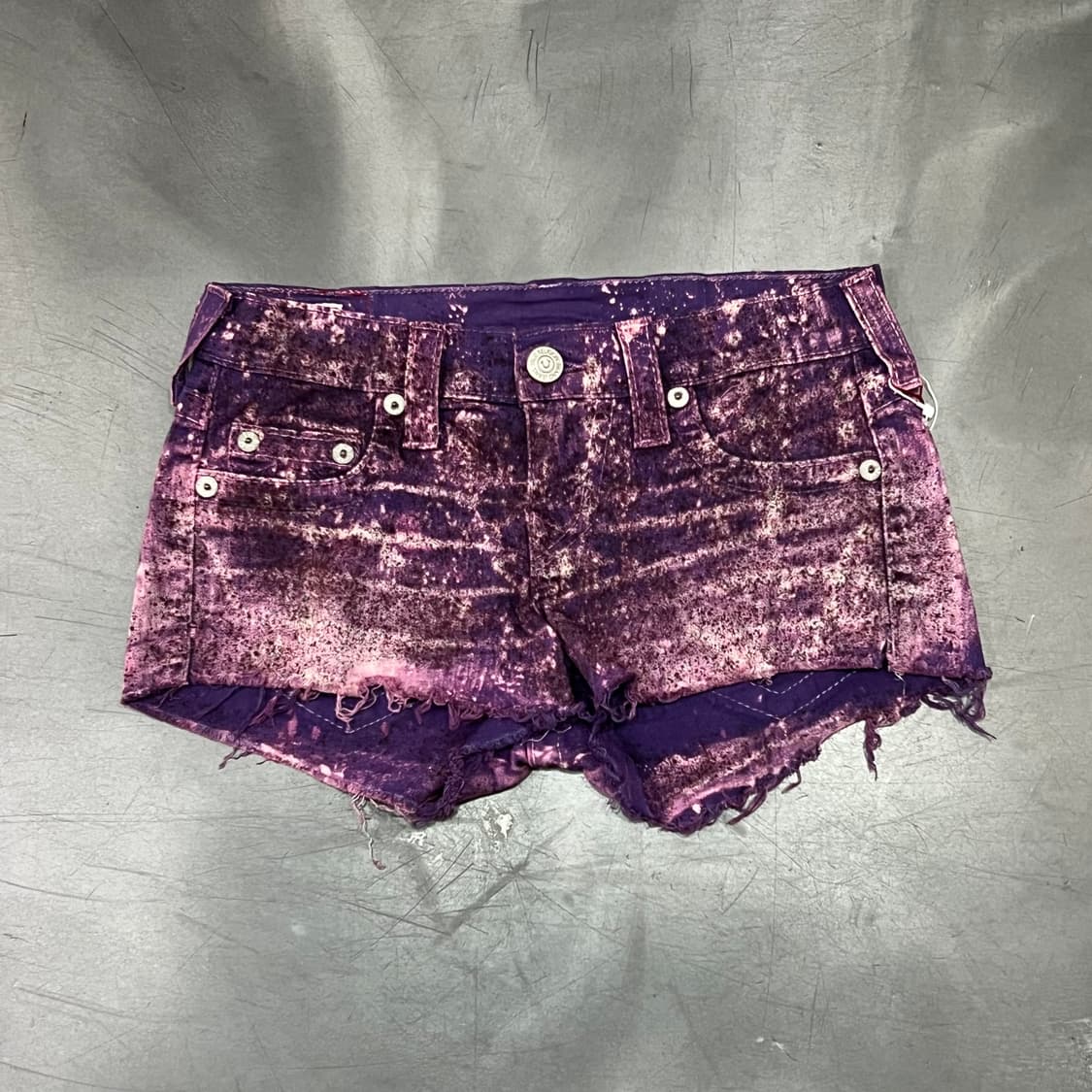  트루릴리젼 데드스탁 퍼플 타이다이 숏 팬츠 y16203 상품이미지1