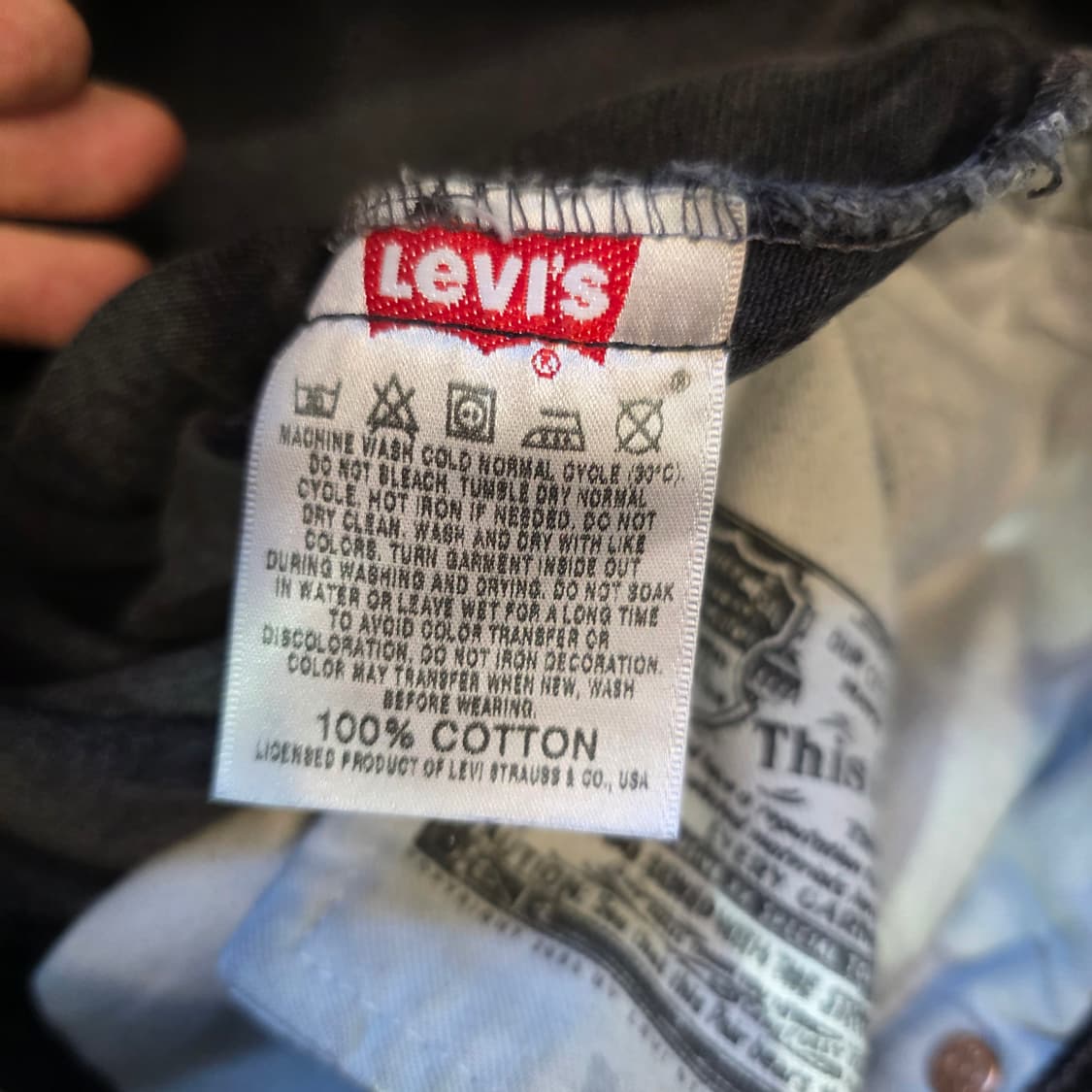 [W32L33]00S 리바이스 08501 블랙 데님팬츠 상품이미지4