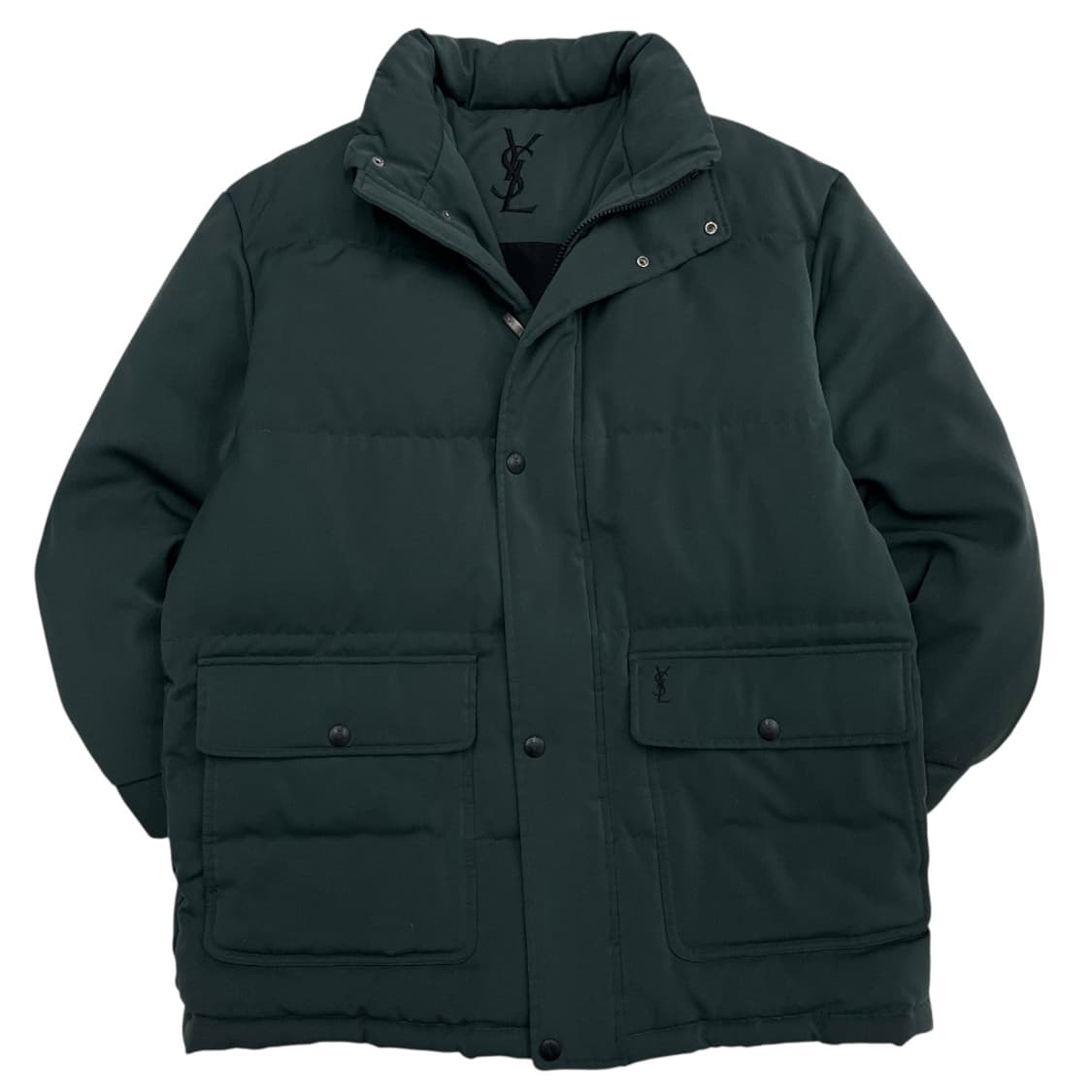 입생로랑 포켓 미니로고 딥그린 패딩 자켓 100 상품이미지3