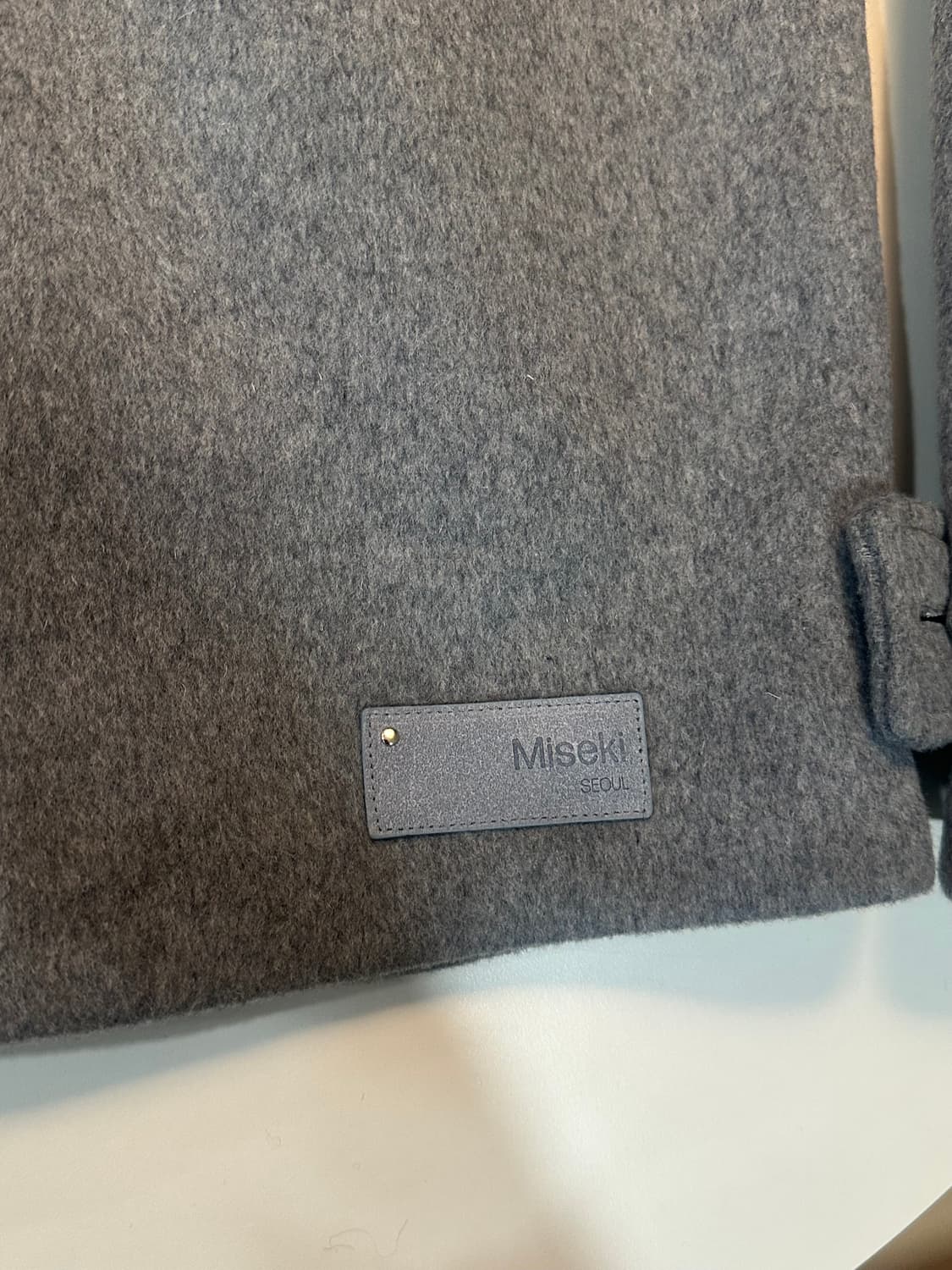 MISEKI SEOUL 미세키서울 후드 더블 버튼 코트 차콜 상품이미지7