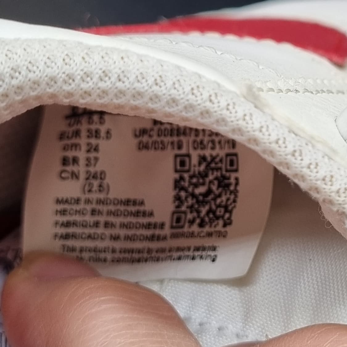 나이키 코르테즈 흰빨파 여성운동화240  상품이미지6