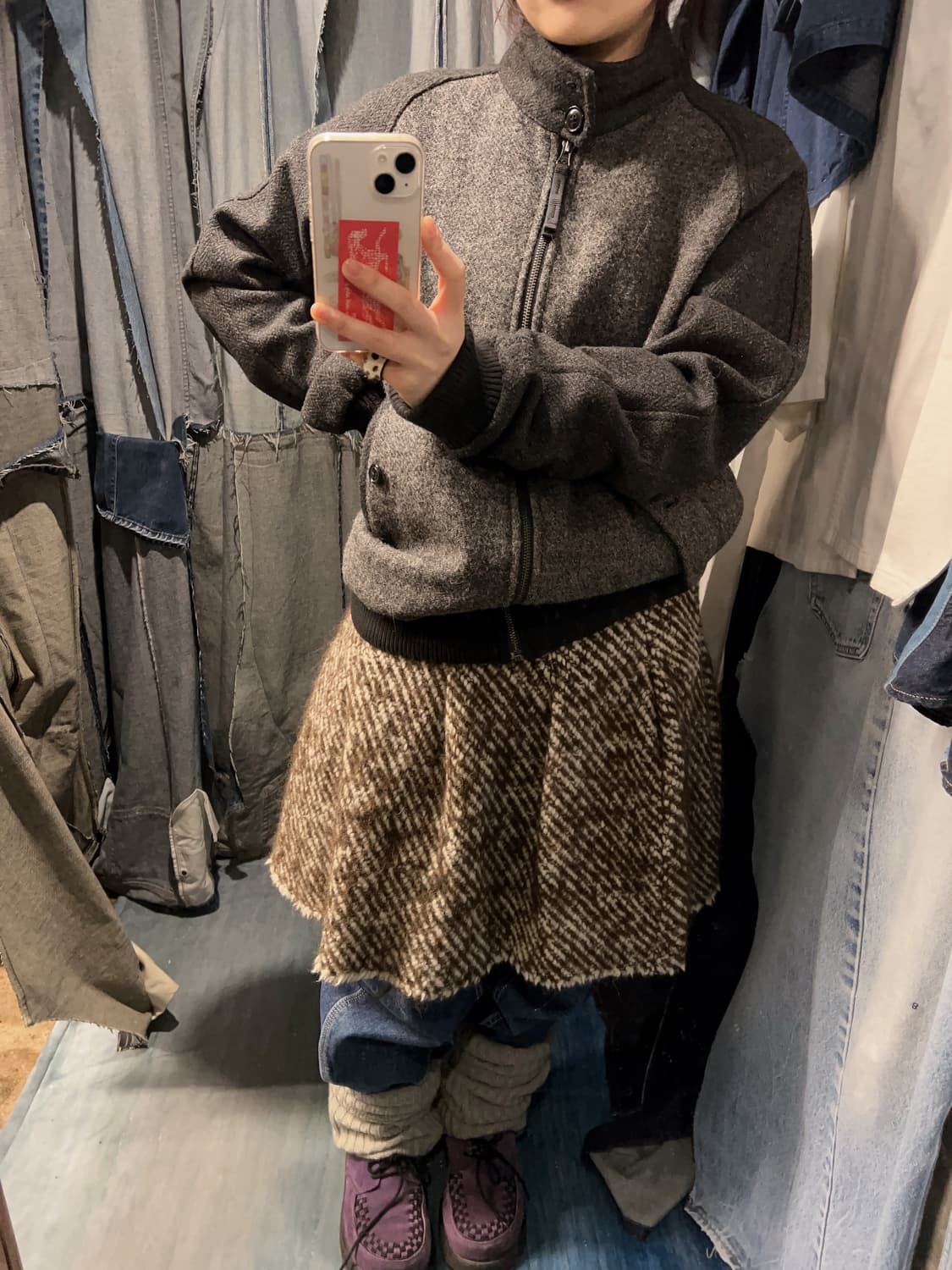 26-27inch ) JPN Alpaca Skirt 상품이미지2