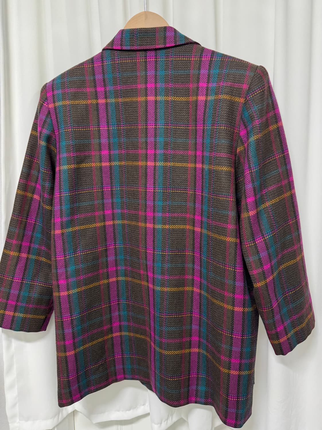 일본 빈티지 체크 블레이저 자켓 상품이미지7