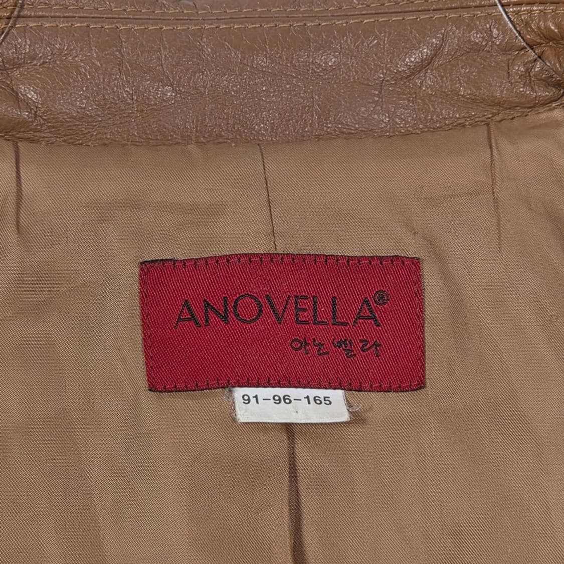 아노벨라 빈티지 리얼 양가죽 지퍼 자켓 브라운 상품이미지7