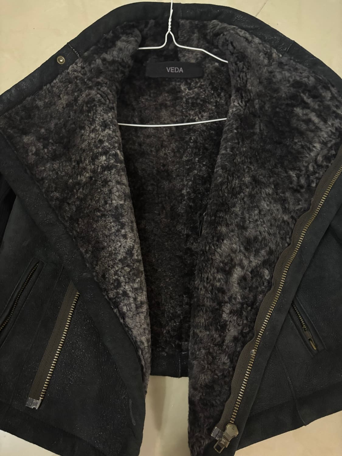 Vintage leather fur jacket 상품이미지2