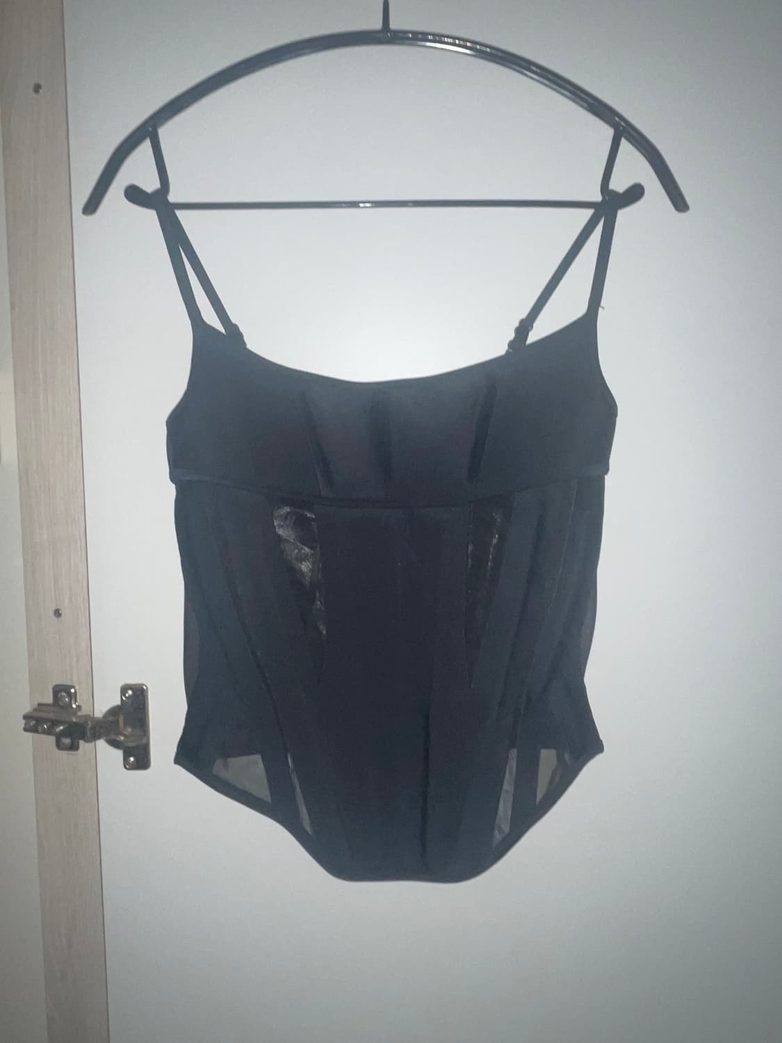 Mugler 뮈글러 X h&m 매쉬 패널 코르셋 탑 상품이미지3