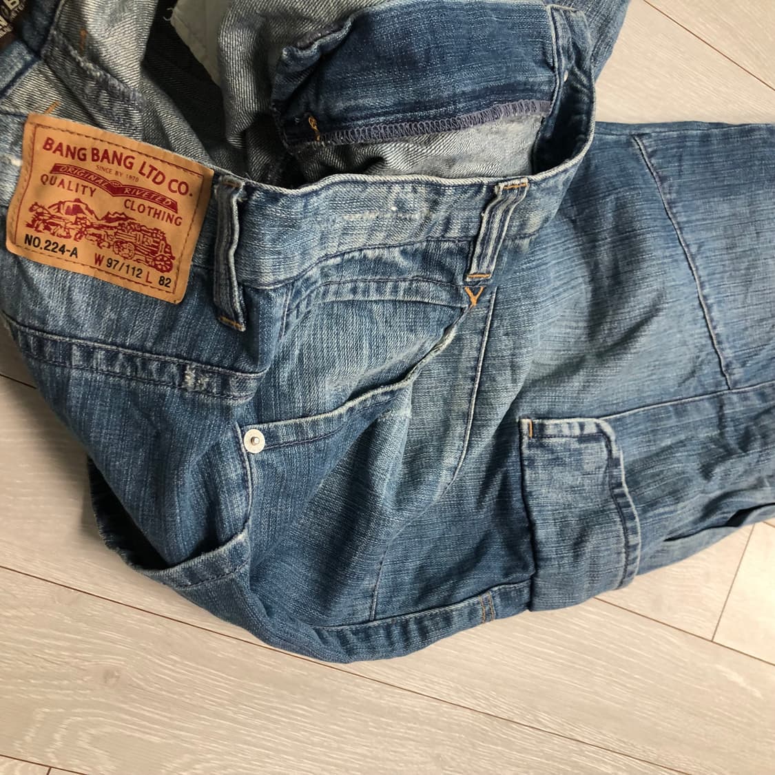 빅사이즈 버뮤다 진청워싱 팬츠 XL 상품이미지4