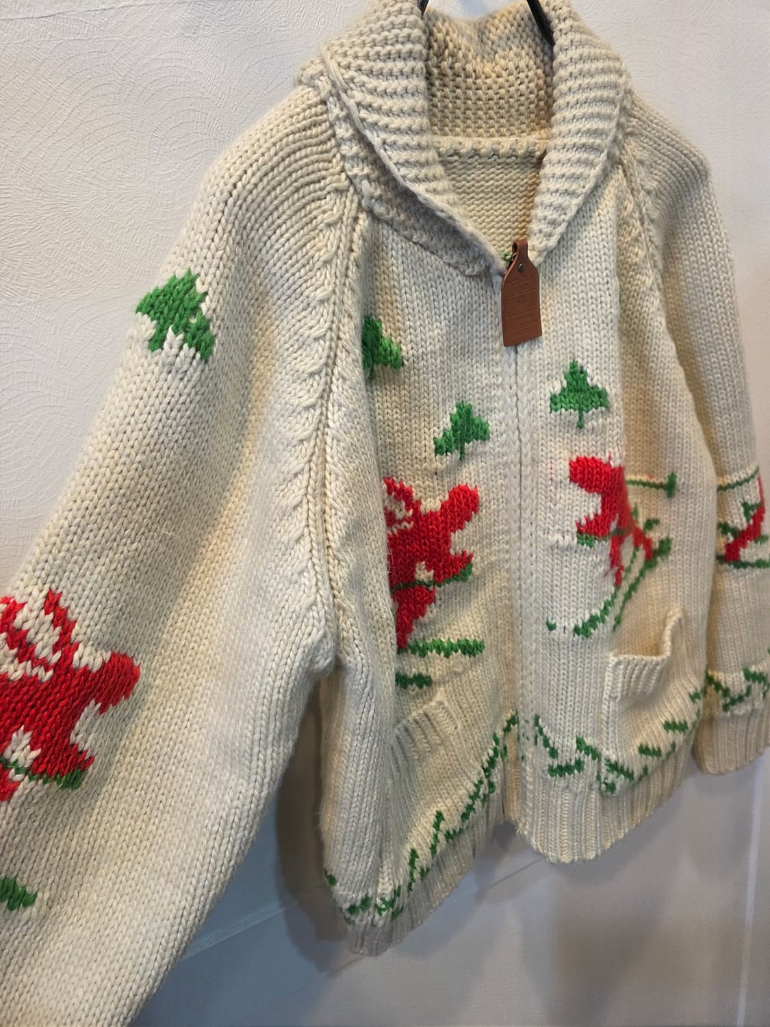 코위찬스타일 패턴 니트 가디건 상품이미지3