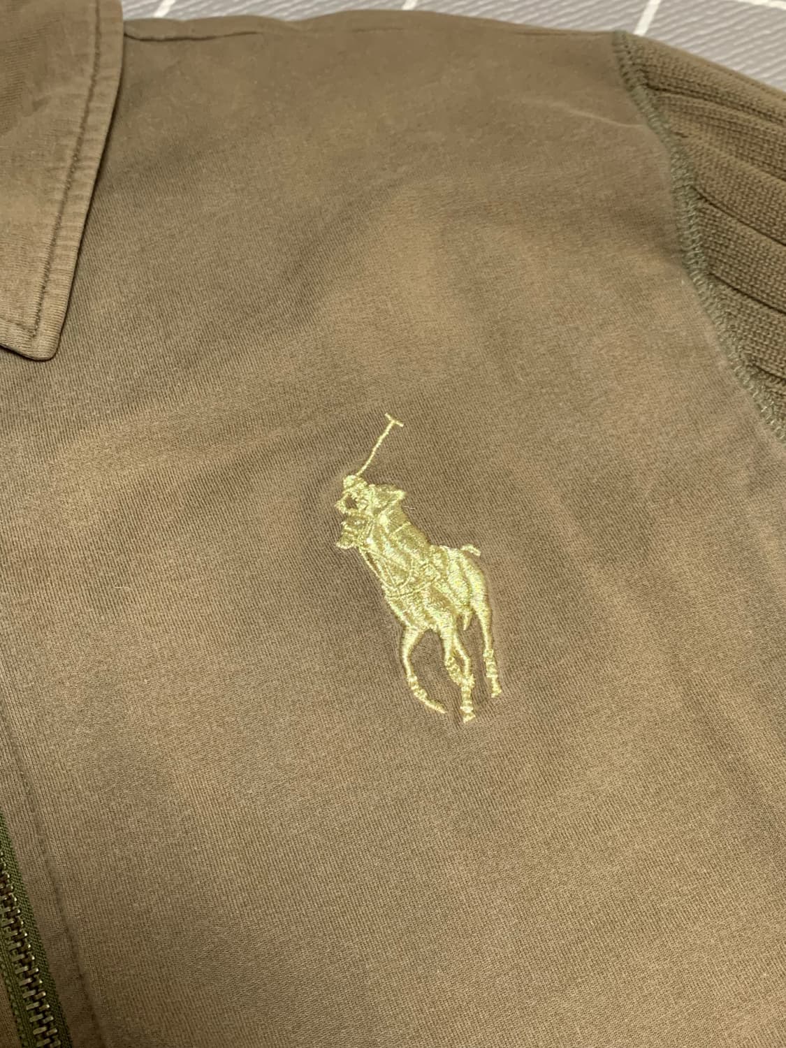 폴로 빅포니 더블 니트코튼집업 트윌자켓 상품이미지4