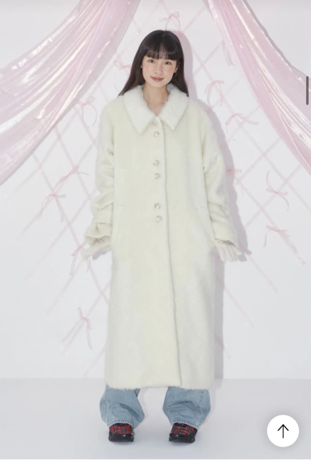 마가린핑거스 헤어리 울 코트 아이보리 상품이미지1