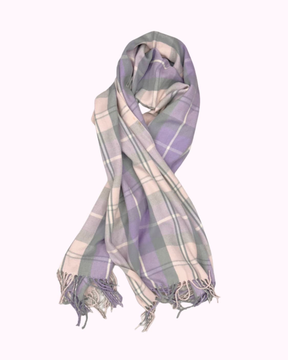pastel pink violet check muffler 상품이미지1