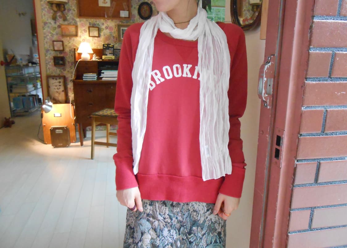 브라이트 레드 맨투맨 상품이미지4