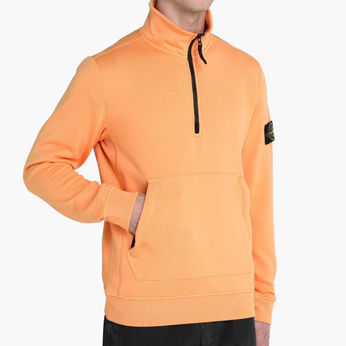 (1회착)스톤 아일랜드 21s/s 하프 집 스웻셔츠 연주황 XL 상품이미지9