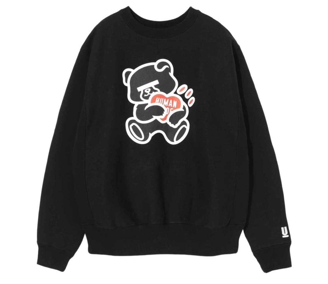 휴먼메이드 x 언더커버 스웨트셔츠 블랙 상품이미지1