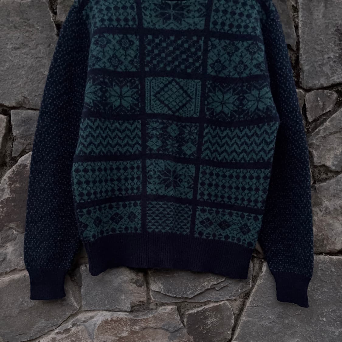 잔즌 Jantzen 노르딕 패턴 울 스웨터 상품이미지3