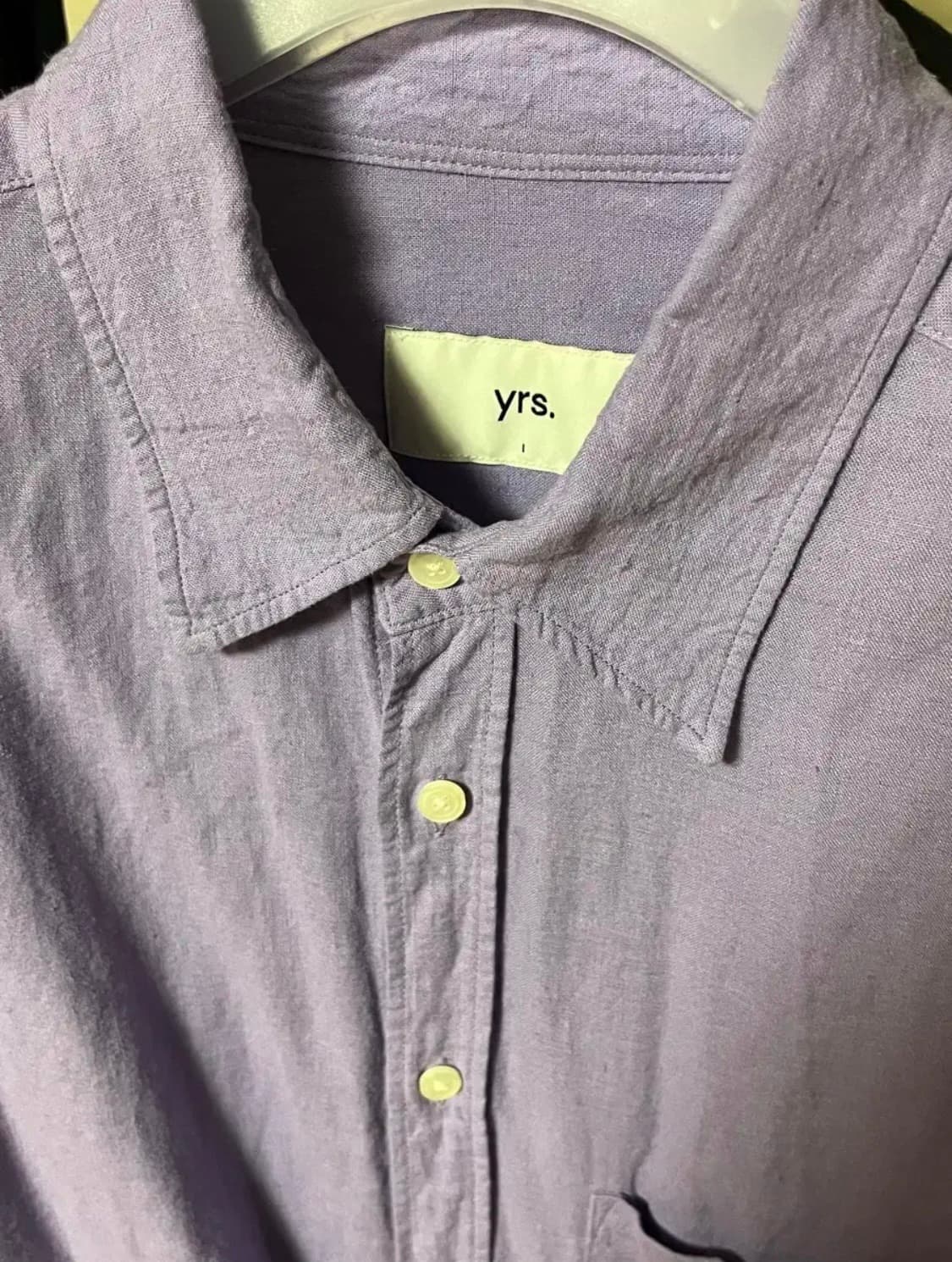 (1) 이얼즈어고 린넨 포이카 셔츠 라벤더 상품이미지2