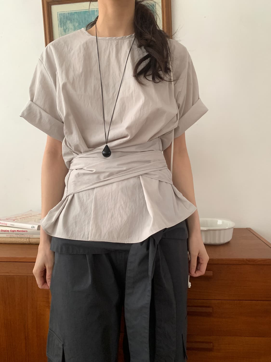 릿킴 marais blouse (charcoal) 상품이미지4