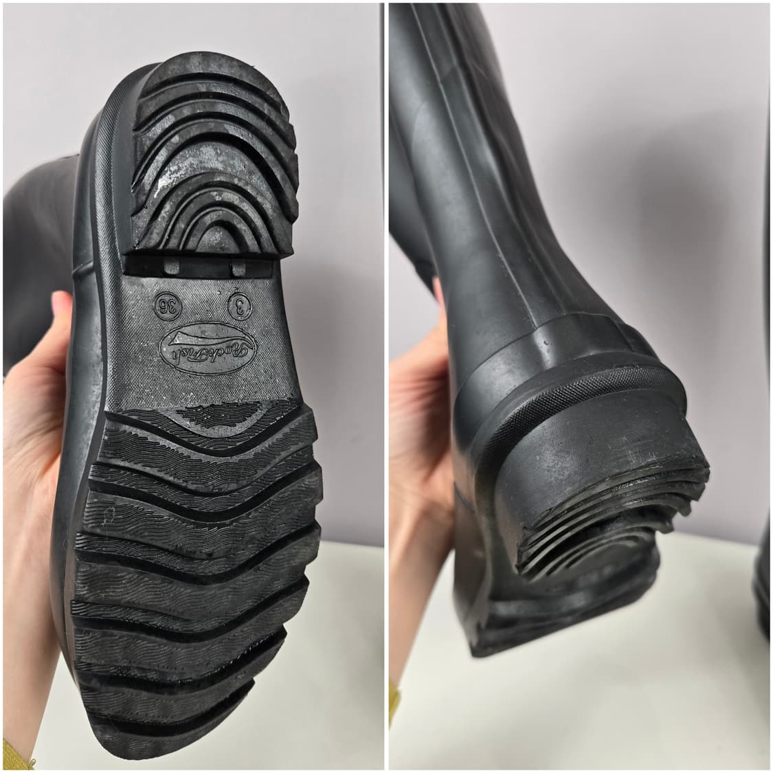 락피쉬 웨더웨어 롱 레인부츠 UK3 (230-235) US36 블랙 상품이미지7