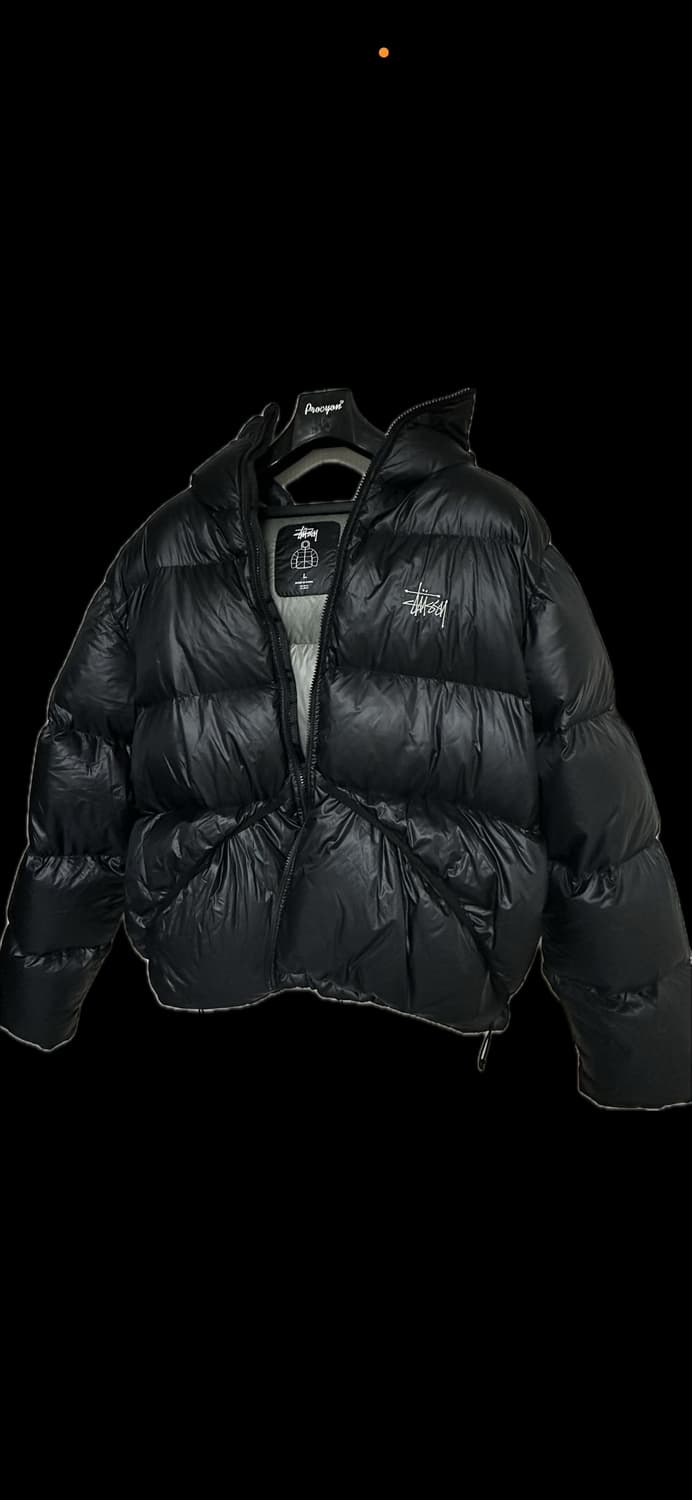 [L] 스투시 마이크로 립스탑 다운 파카 팬텀블랙 상품이미지1