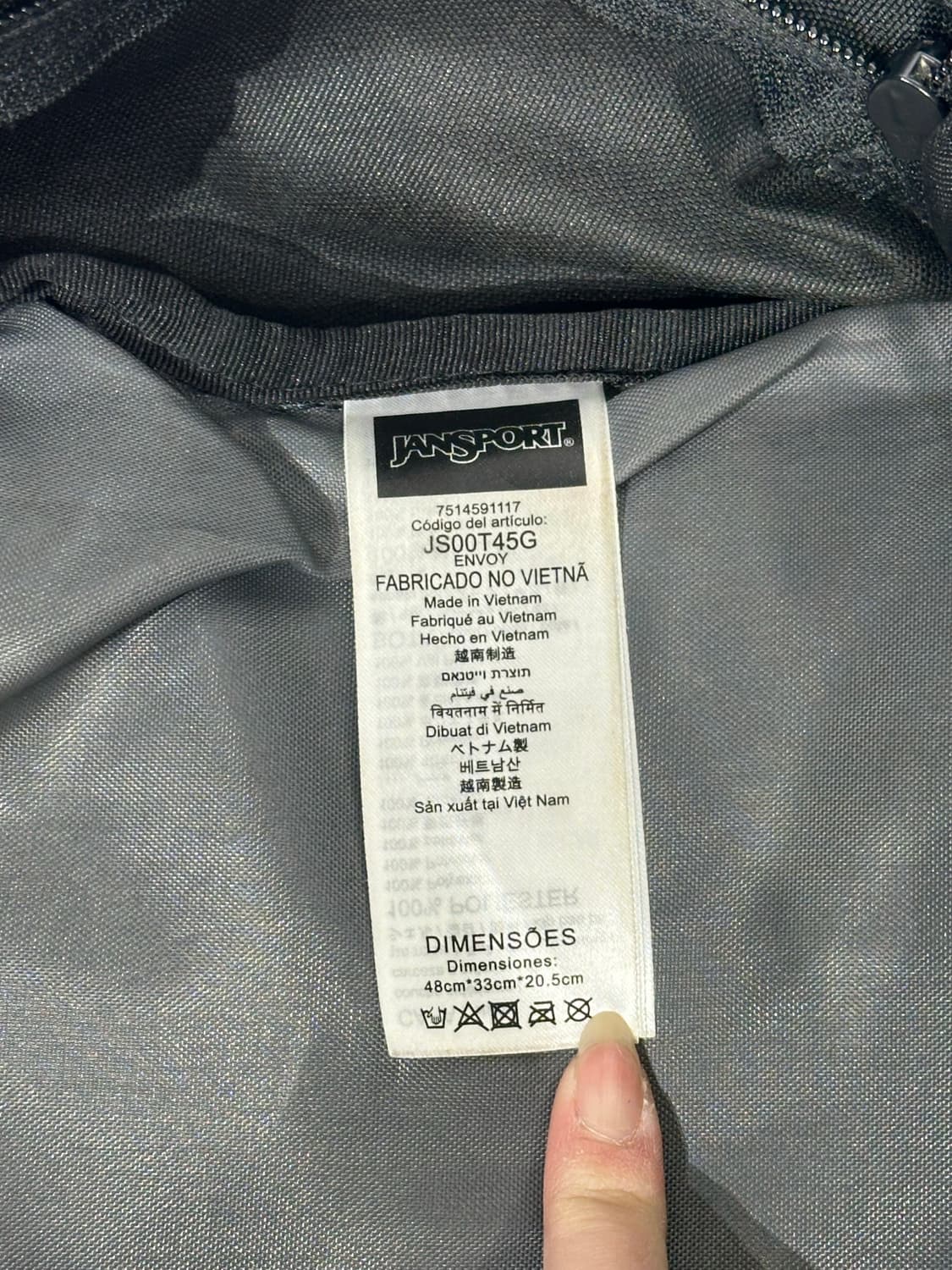 잔스포츠 블랙 엔보이 백팩 가방 상품이미지6