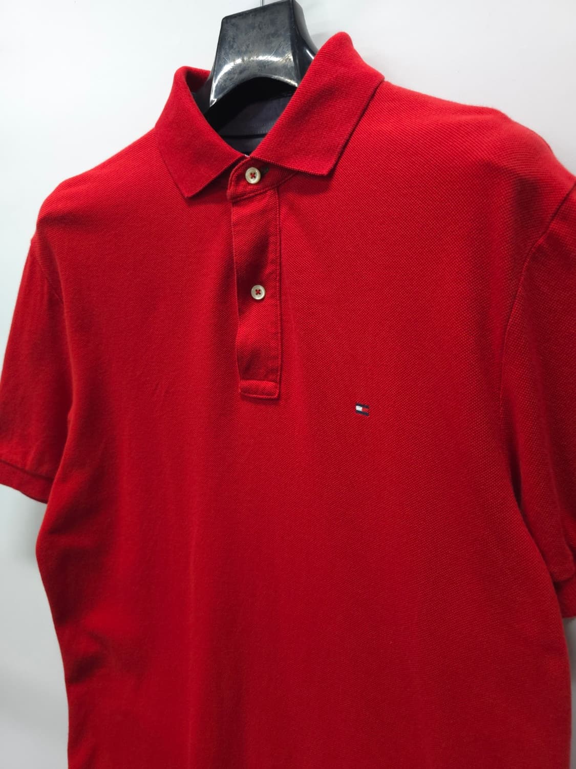 타미힐피거 남성 클래식핏 반팔 카라티 레드 (100) 상품이미지6