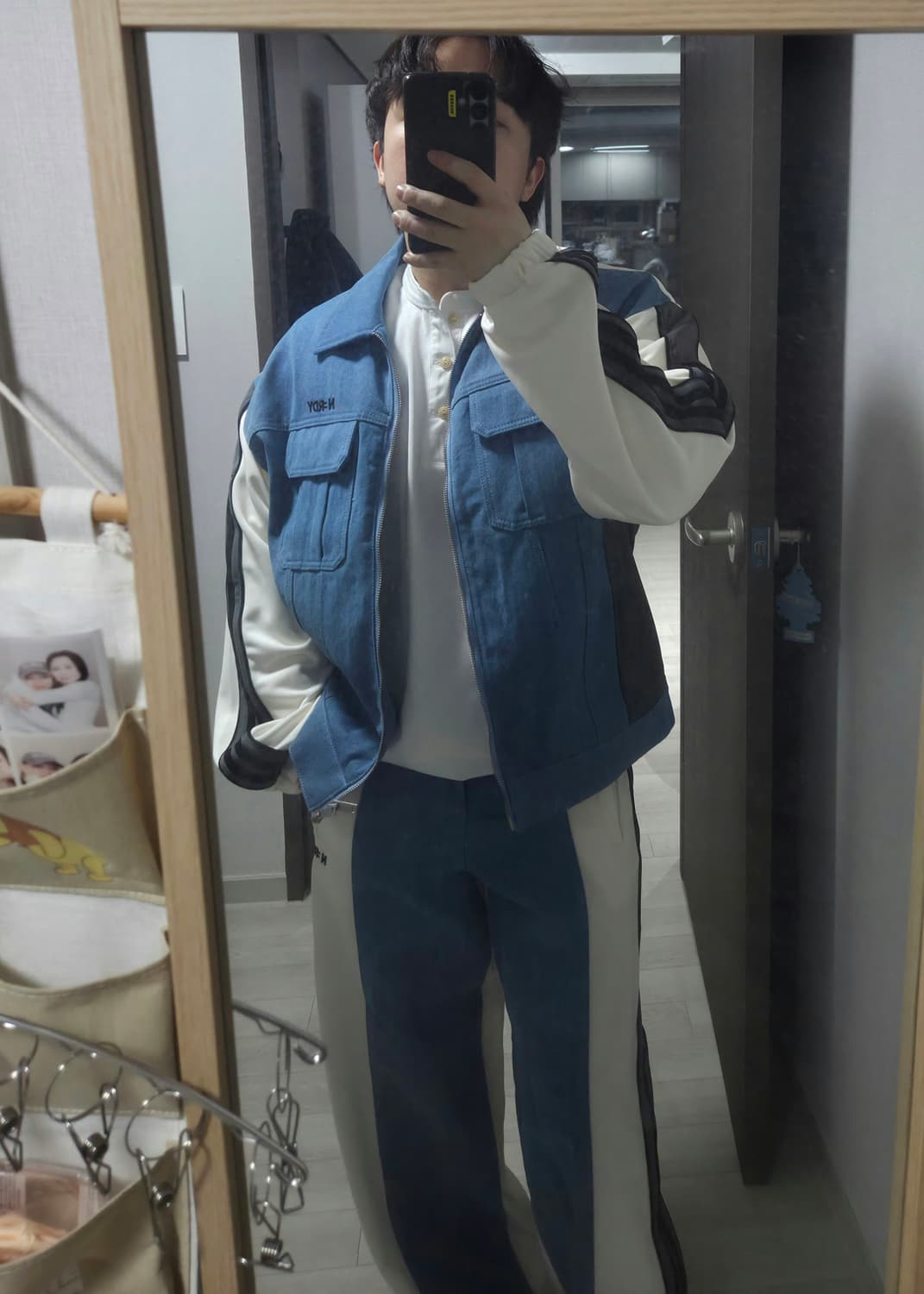 널디 데님져지세트 새상품 착샷 상의L 하의s 상품이미지2