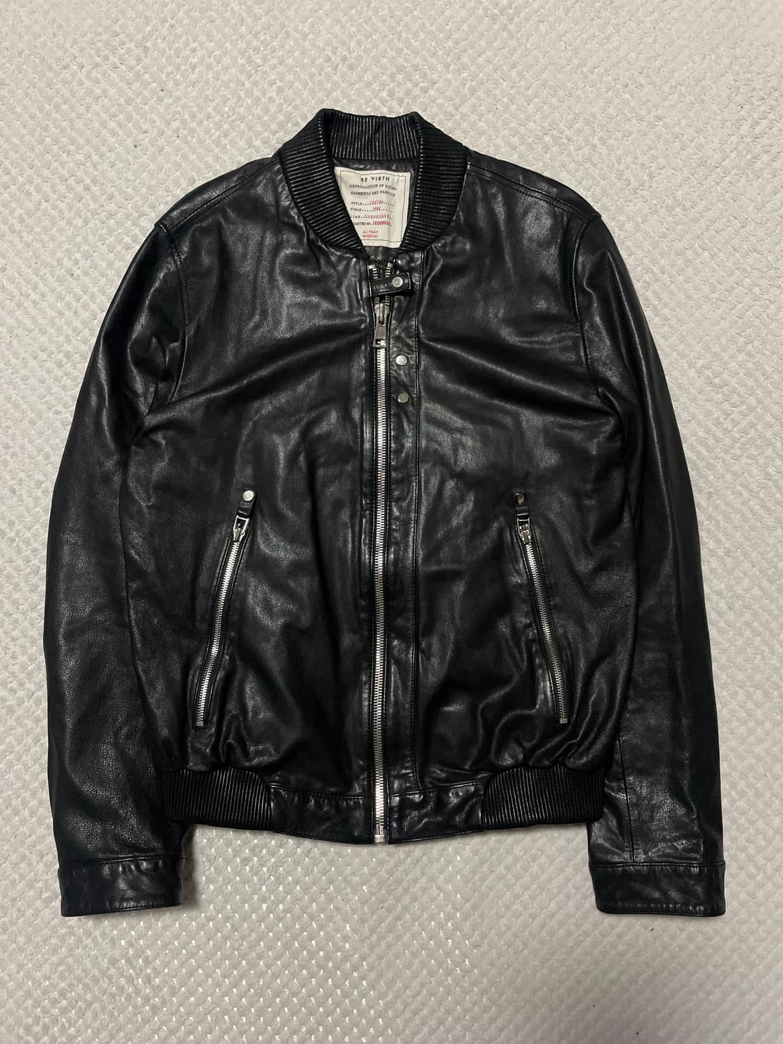 INTERMEZZO 웨스턴 무드 램스킨 양가죽 바이커 레더 자켓 상품이미지1