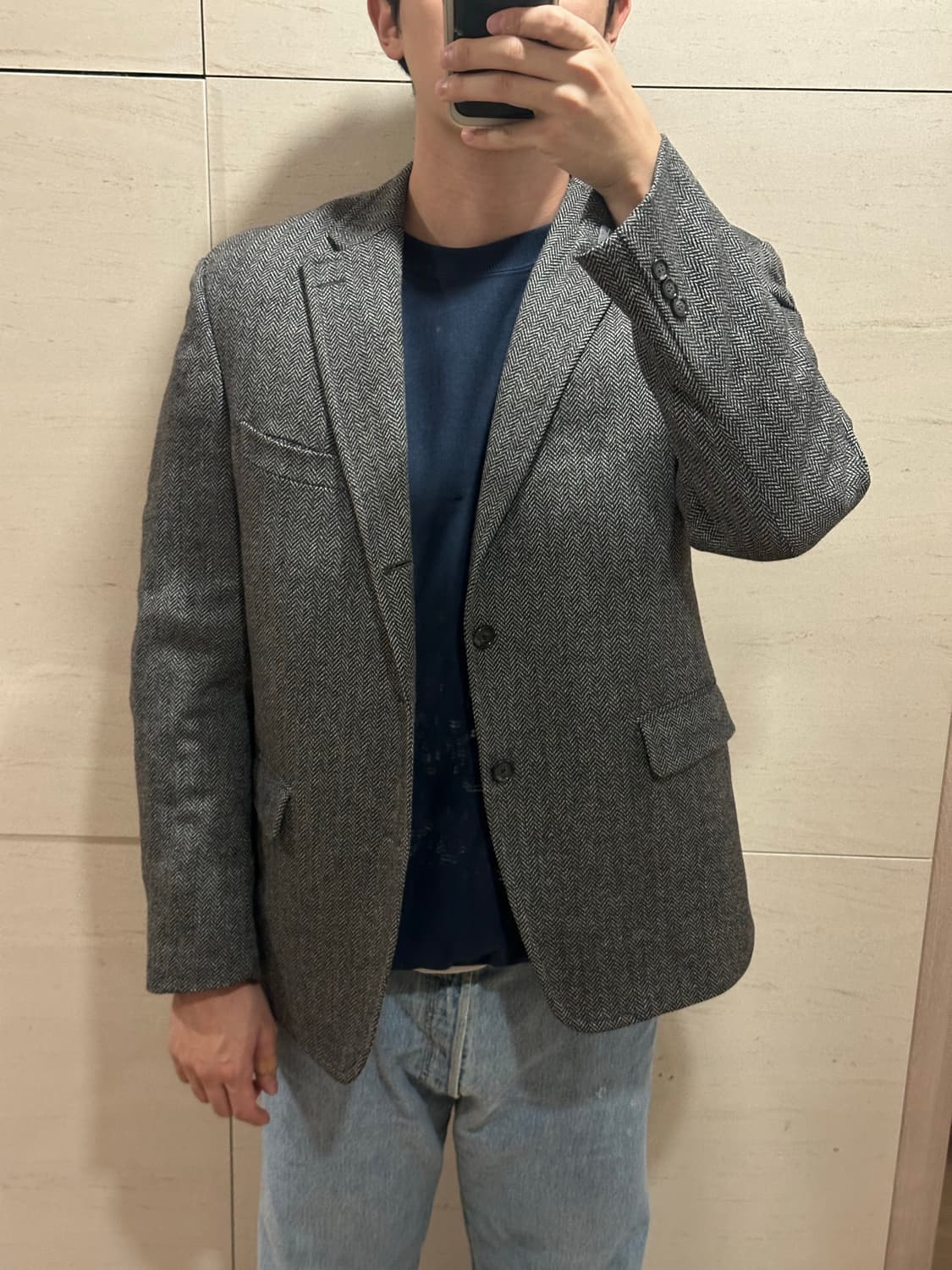 제이프레스 울캐시 헤링본 자켓 43R (캐나다 메이드) 상품이미지9