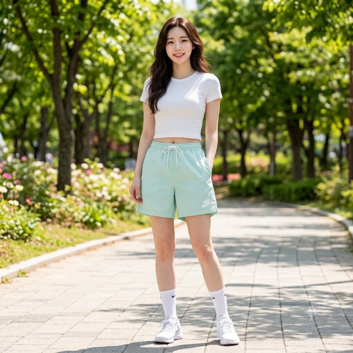 나이키 우븐 쇼츠 매쉬 안감 민트 반바지 상품이미지2