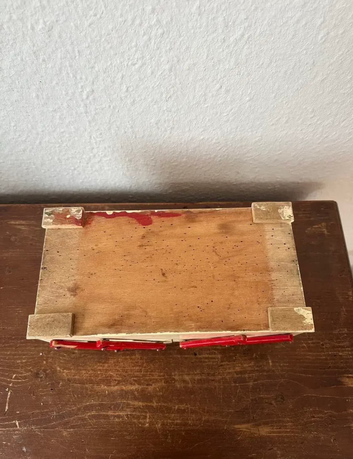 독일)빈티지 아이보리 우드 소잉박스 상품이미지6