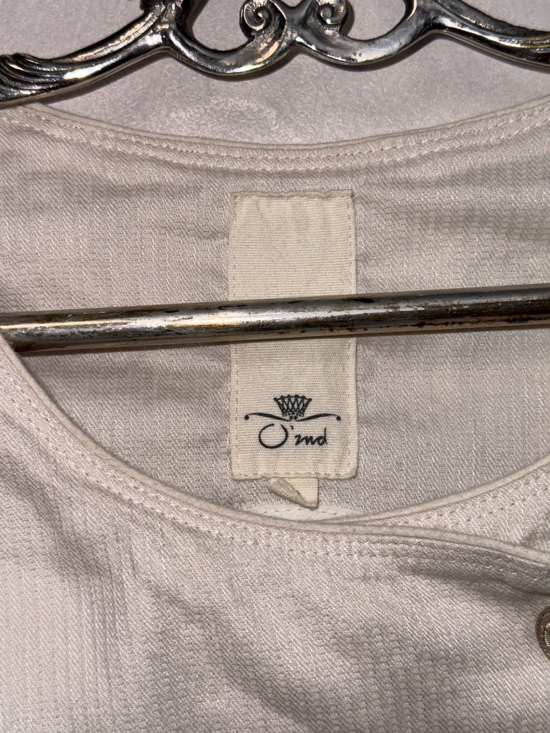 O’2ND ivory linen button military jacket 상품이미지5