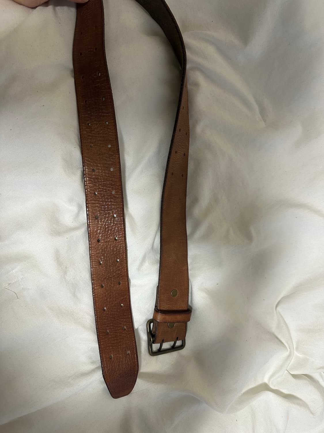 RRL 레더 더블 프롱 벨트 30 상품이미지3