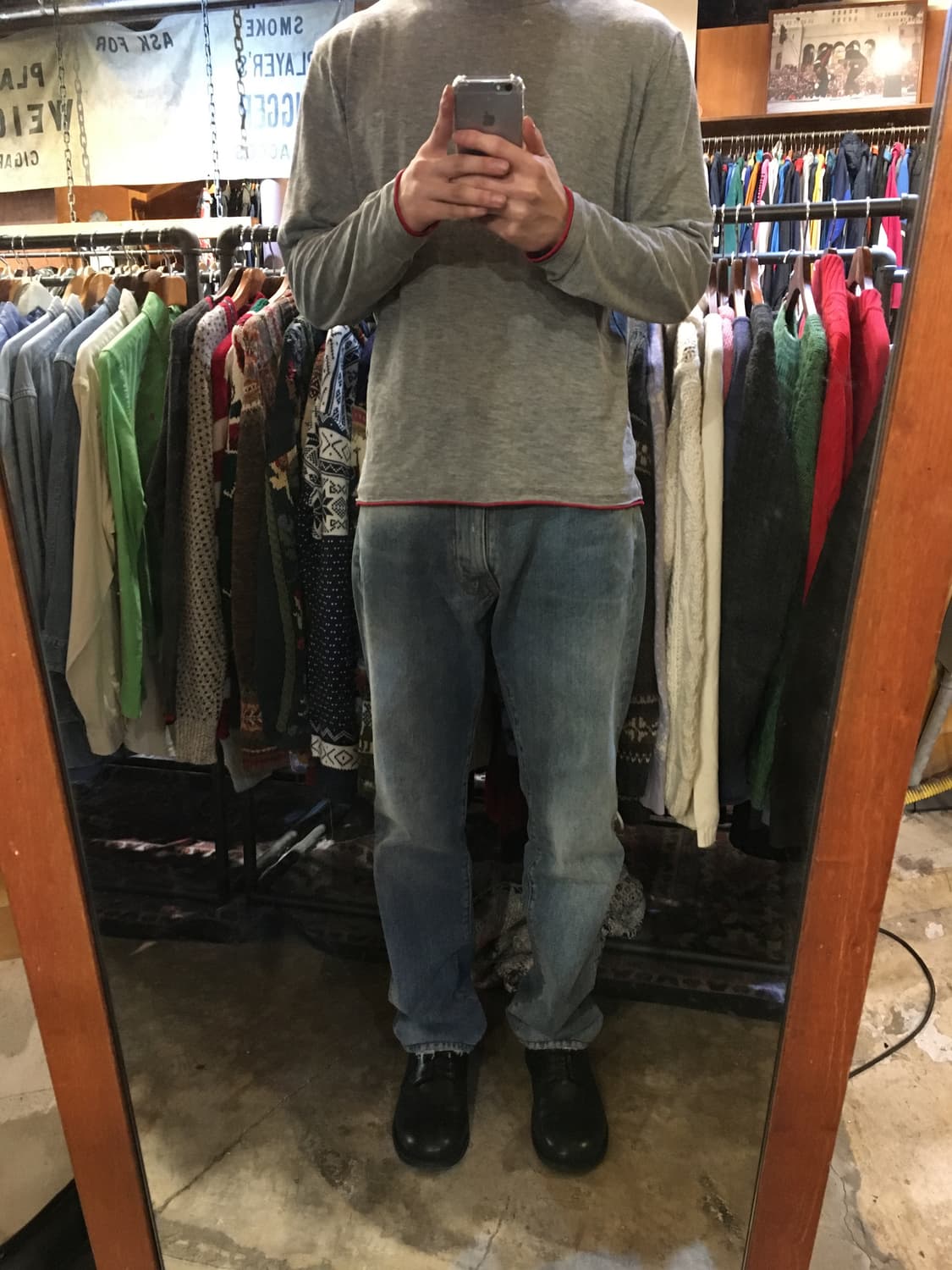 메종 마르지엘라 백 스티치 스트레이트 데님 팬츠 상품이미지2