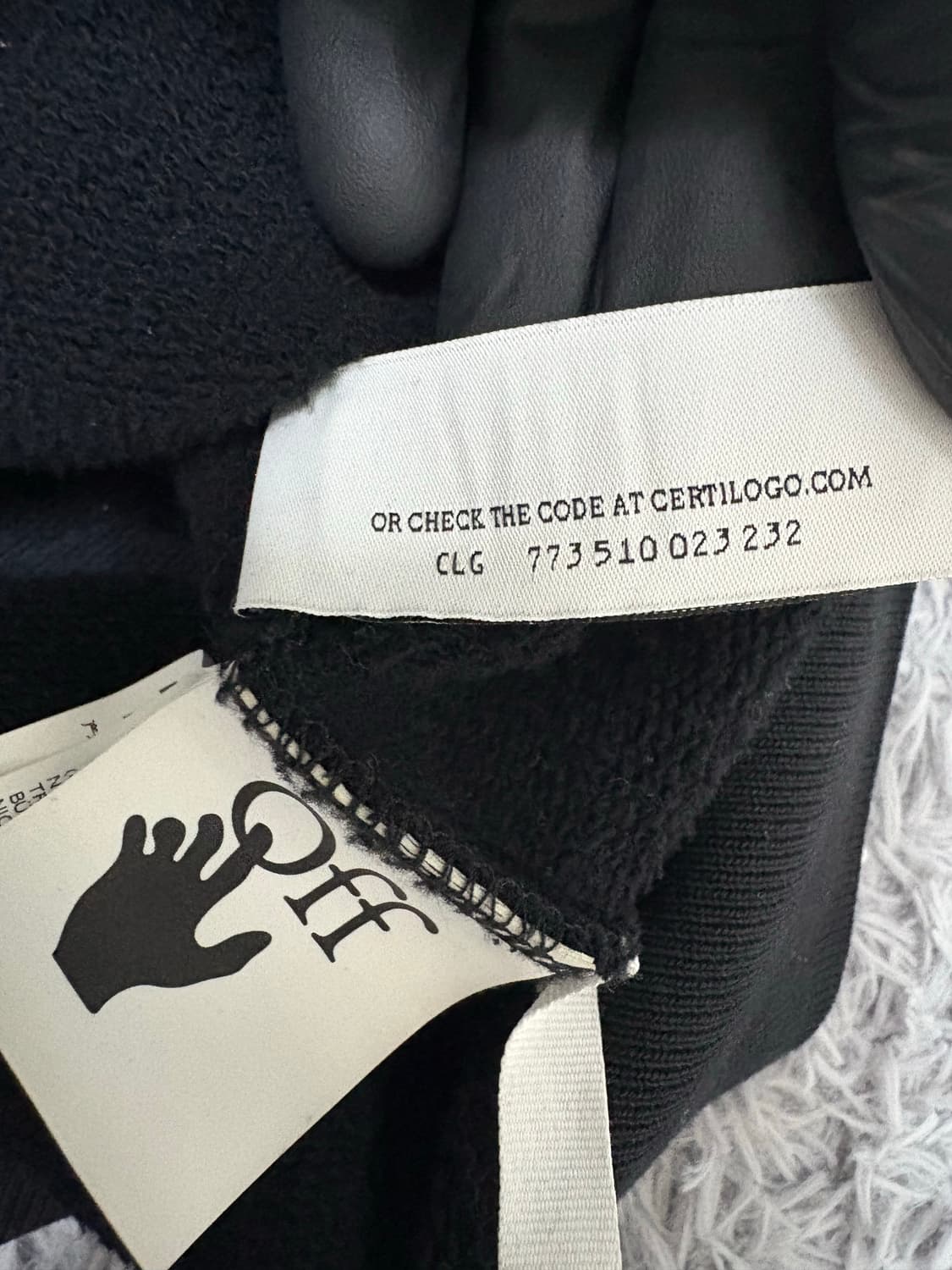 오프화이트 스프레이 애로우 후드집업 상품이미지6