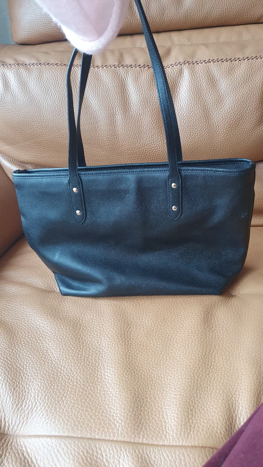 코치 블랙 레더 숄더백 토트백 쇼퍼백 상품이미지2