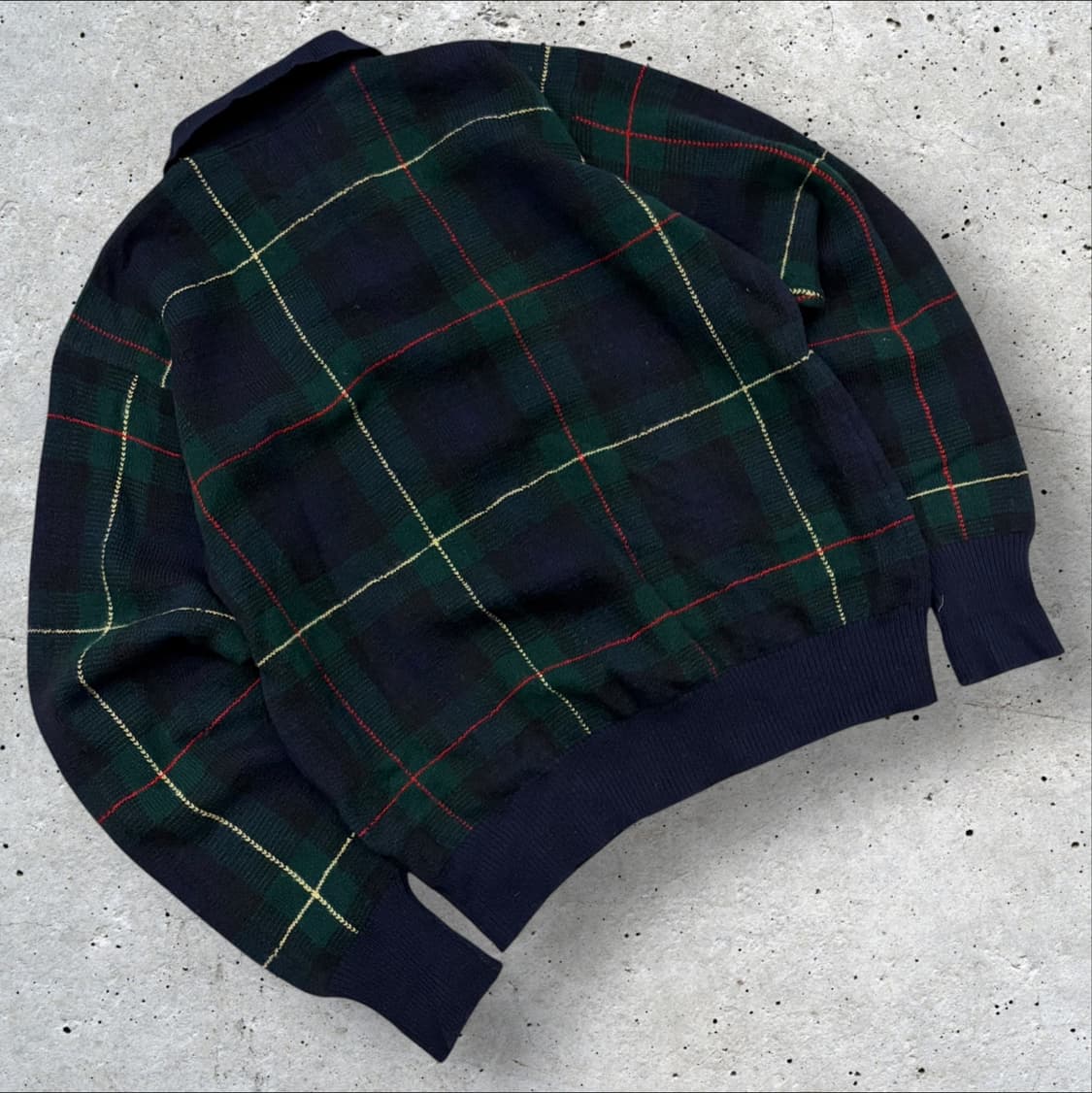 [M] 80s 폴로 랄프로렌 램스울 체크 니트 긴팔 셔츠 C292 상품이미지2