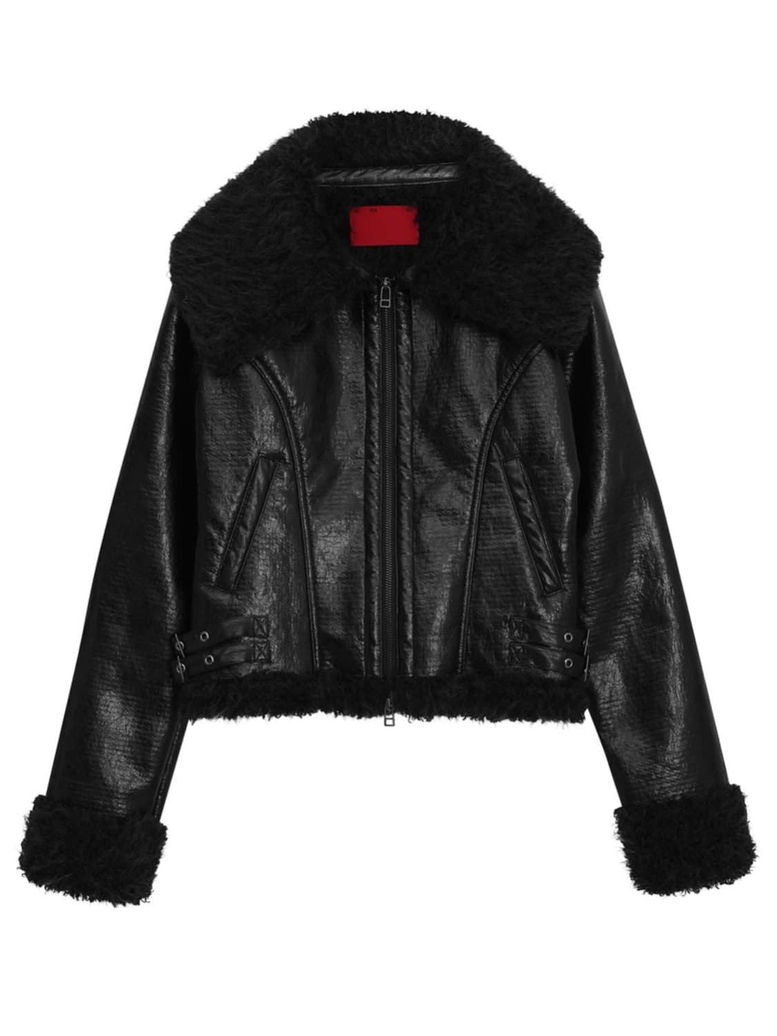 보헤미안서울 OVER COLLAR SHEARING JACKET, BLAC 상품이미지3