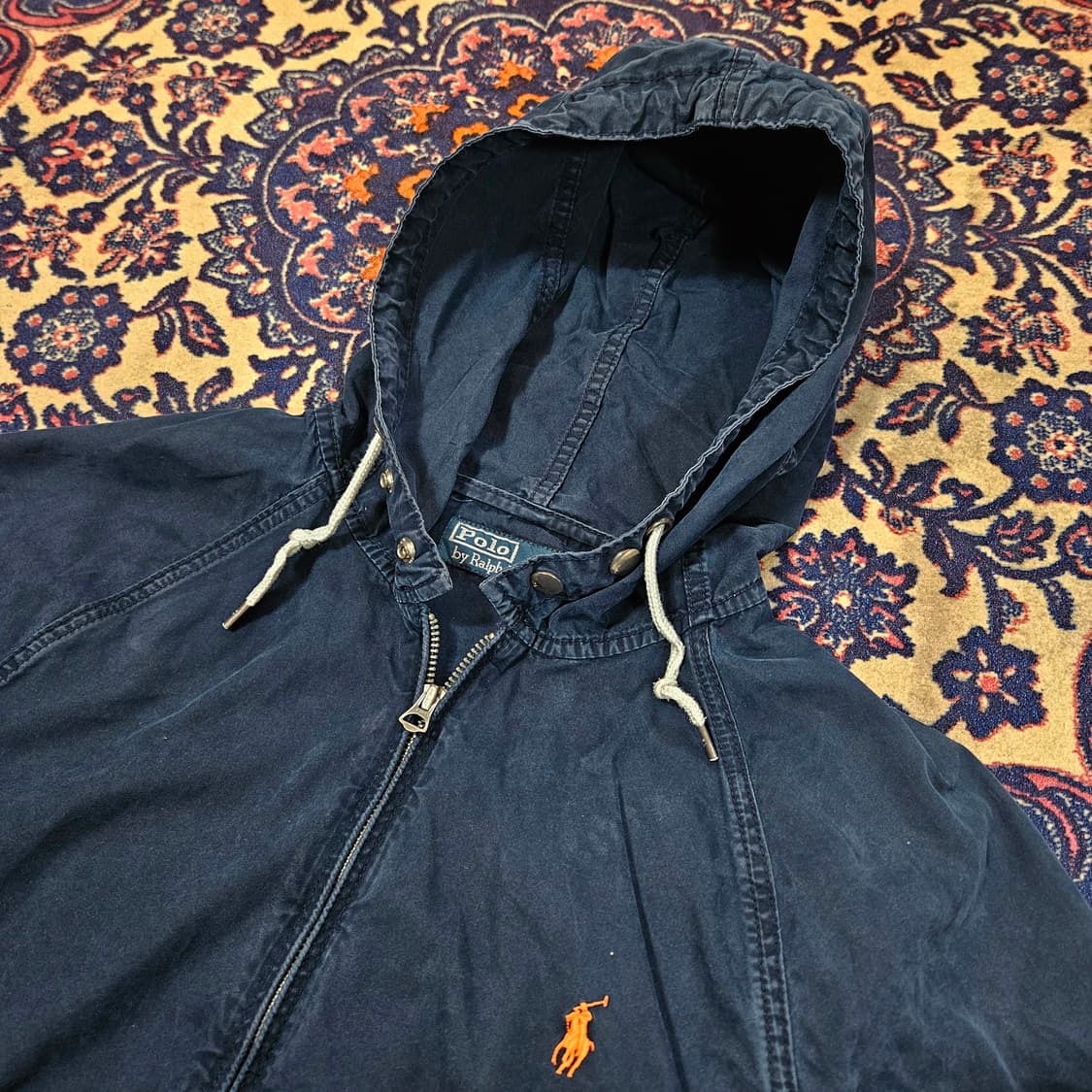 폴로랄프로렌 썬페이드 워시드 코튼 후드 집업 자켓 L  상품이미지3