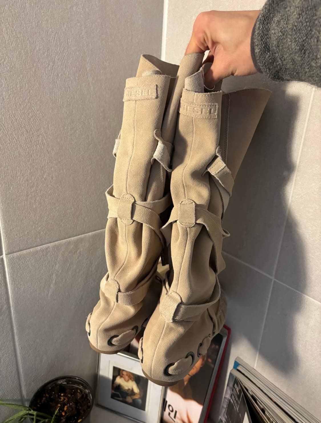 디젤 스웨이드 본디지 부츠 상품이미지5